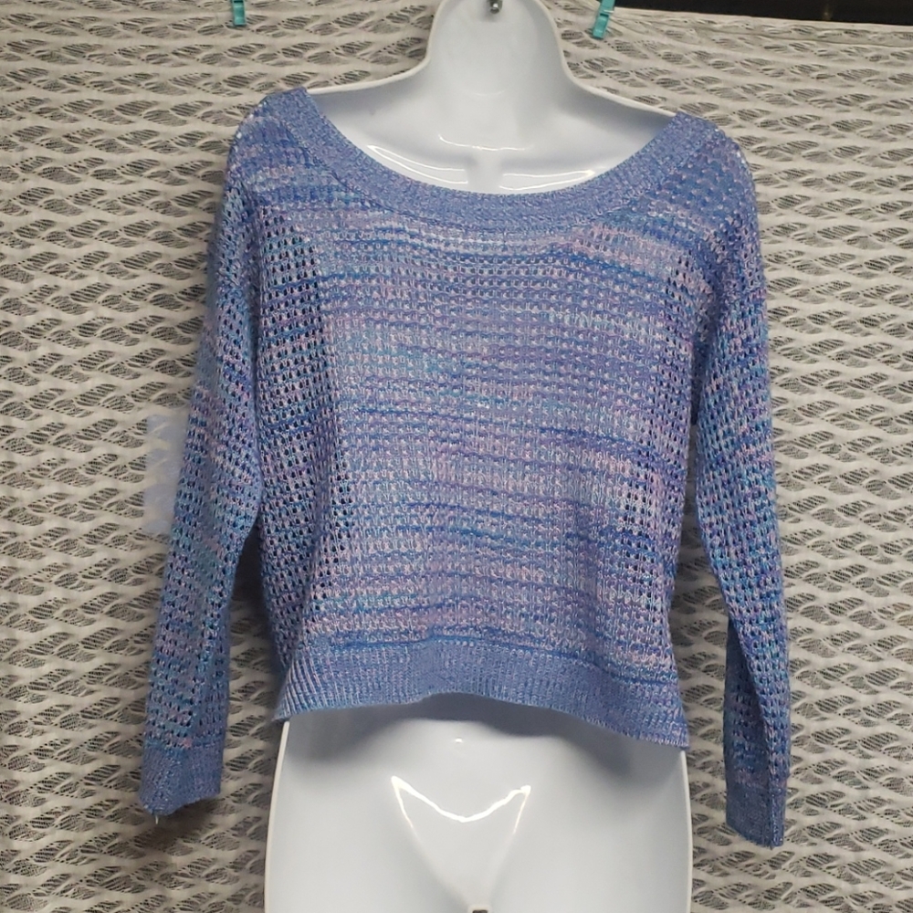 Blue and Pink Knit Sweater - Picture 3 of 4